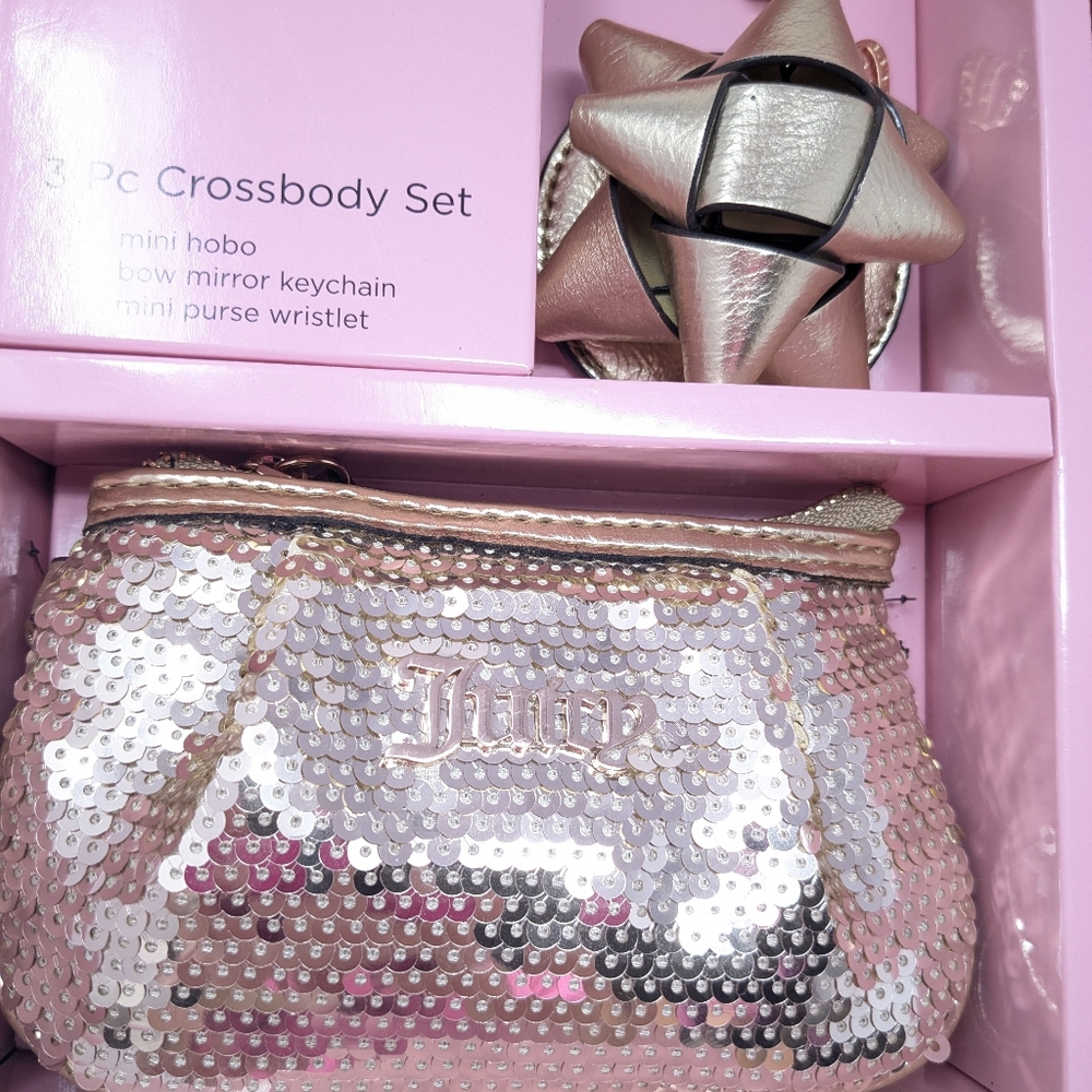 Juicy Couture 3-Piece Gold Mini Hobo Bag Gift Set
